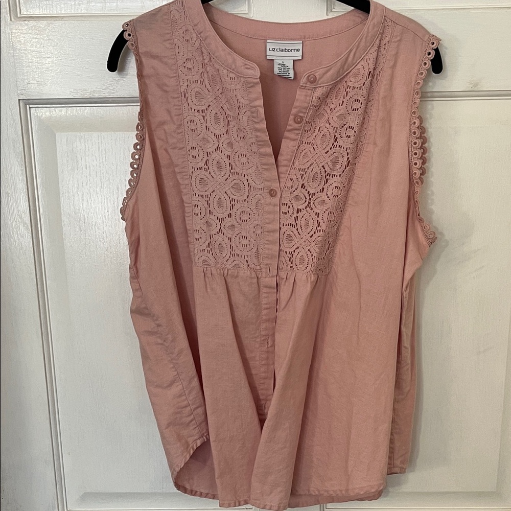 Liz Claiborne Women's Blush Lace Blouse